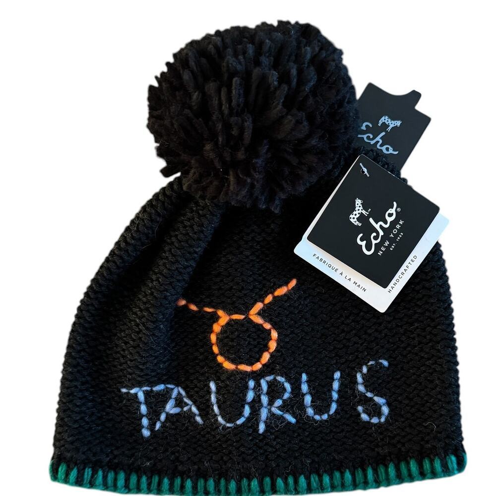 Knit Beanie Taurus Horoscope Astrology Collection Echo New York NWT